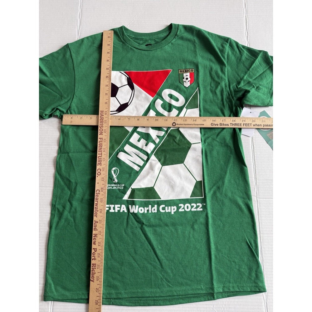 FIFA World Cup 2022   Mexico Soccer Football Green T-shirt Men's Size - Picture 2 of 5